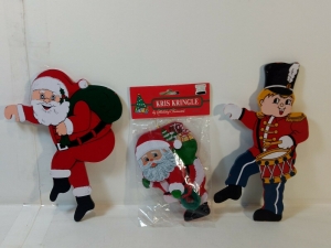 Set of 3 Wooden Christmas Decorations – Drummer Boy & 2 Santas With Gifts ch1895 Review