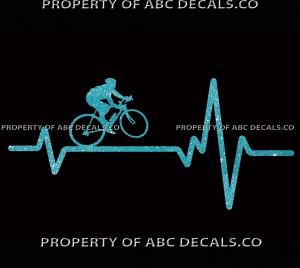 VRS HEART BEAT LINE CYCLING Bike Bicycle Road Race Racing Man CAR METAL DECAL  Review