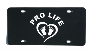 Pro Life Vanity Plate, Front License Auto Tag, Car Accessories, Baby Footprints  Review
