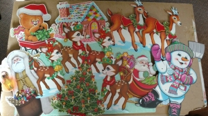 Lot of 12 Beistle Die Cut Christmas Decorations Santa Snowman  Review