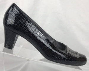 Aerosoles Women’s Pumps Heels A2 Redwood Black Faux Leather Croc Size 8M Review