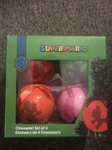 Super Mario Ornament Set of 4 Christmas Decorations *NEW* Game Stop Exclusive Review