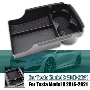 For Tesla Model X / S Car Accessories Cup Holder Center Console Organizer Tray Review