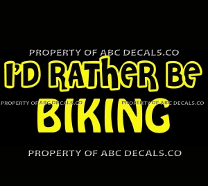 VRS ID RATHER BE BIKING Cycling Bicycling Road Velodrome Race CAR VINYL DECAL  Review