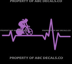VRS HEART BEAT LINE CYCLING Bike Bicycle Time Trial Disc Women CAR VINYL DECAL  Review