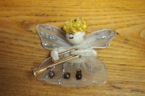 Vintage Christmas Decorations – White  Angel with Trumpet Review