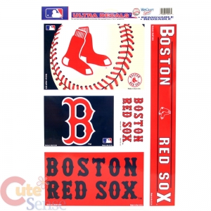 Boston Red Sox Window Clings Decal 5 Logo on 11″x17″ Auto Car Accessories  Review
