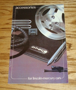 Original 1981 Lincoln Mercury Car Accessories Sales Brochure 81 Cougar Mark VI Review