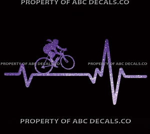 VRS HEART BEAT LINE CYCLING Bike Bicycle Road Race Racing Woman CAR METAL DECAL  Review