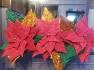 POINSETTIAS hand made Christmas decorations  Review