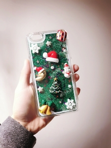 Handmade glittering liquid-filled iPhone cases Christmas sparkling cases Review