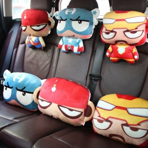 Super Hero Car Accessories Seat Neck Pillow and Waist Cushion Headrest Soft Cute Review