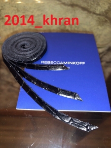 New REBECCA MINKOFF Auth 3 Replacement Straps Fringe Black Croc Embossed Leather Review