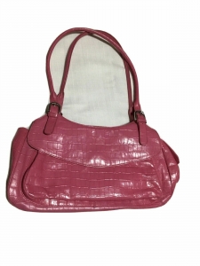 Max New York Leather Croc Print Pink Shoulder Bag Review