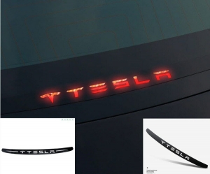 1PC Material car brake with lights sticker car accessories decoration for tesla Review