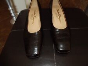 **NICE Salvatore Ferragamo Boutique Womens Shoe Loafer Sz 7AA Croc Brown ITALY Review