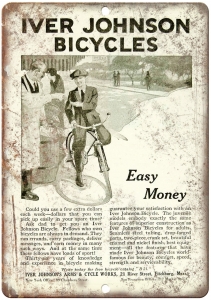 Iver Johnson Bicycles Easy Money Vintage 10″ x 7″ Reproduction Metal Sign B314 Review