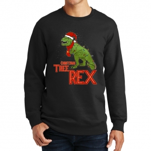 Tree T Rex Christmas Decorations Dinosaur Gift Present Funny Sweatshirt Review