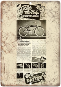 Dayton Bicycles Vintage Art Ad 10″ x 7″ Reproduction Metal Sign B455 Review