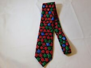 Yule Tie Greetings Hallmark Tie Neck neckwear Christmas Decorations print EUC  Review