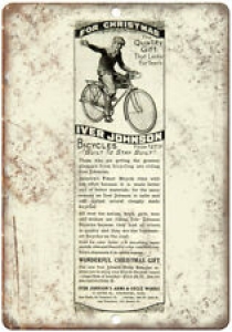 Iver Johnson Bicycles Vintage Art Ad 10″ x 7″ Reproduction Metal Sign B452 Review