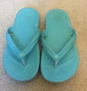 Women’s Crocs Flip Flop Thongs Light Blue Women’s Size 6 Mens Size 4 Review