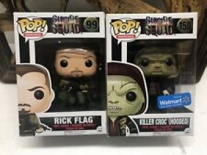 2 Box Lot Funko POP! Heroes Suicide Squad Rick Flag 99 Killer Croc (Hooded) 150 Review