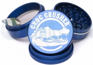 Croc Crusher – 4 Piece Herb Grinder – 2.5” Pocket Size – Blue Review
