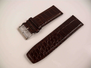LEATHER CUFF WATCH BAND STRAP 28mm WIDE BROWN CROC NEW Review