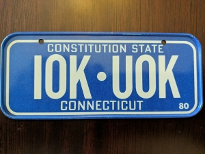 Connecticut 1980 BICYCLE License Plate Constitution State Review