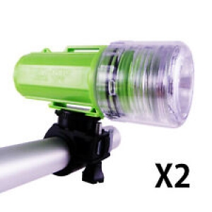 LED Bike Head Light Bicycles Flashlight Waterproof 3W 150 Lumens Green (2-Pack) Review