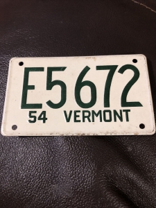 Vintage 1954 Vermont Bicycle License Plate Review