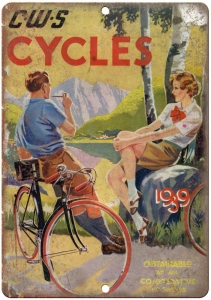 1939 CWS Cycles Bicycle Ad 12″ x 9″ Retro Look Metal Sign B202 Review