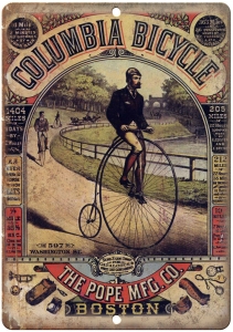 Columbia Bicycle Pope Mfg. Boston Vintage Ad 10″x7″ Reproduction Metal Sign B223 Review