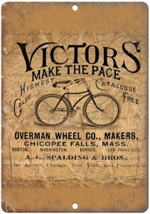 Victors Overman Wheel Co. Bicycle Ad 12″ x 9″ Retro Look Metal Sign B221 Review