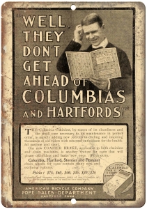 Columbia & Hartford Bicycles Vintage Ad 10″ x 7″ Reproduction Metal Sign B389 Review