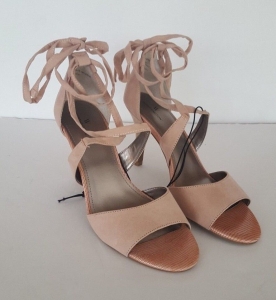 Worthington Capri Women’s Blush Pink Ankle Ribbon Open Toe High Heels, Size 10 M Review