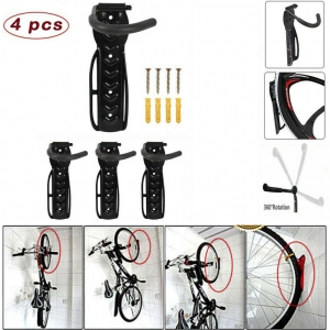 4PCS Bicycle MTB Bike Wall Mount Hook Hanger Garage Storage Holder Rack Stand Review