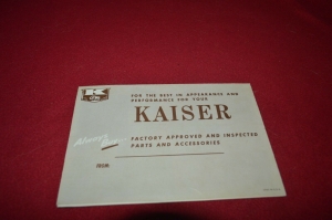 Kaiser Car Accessories Dealer’s Brochure DCPA11  Review