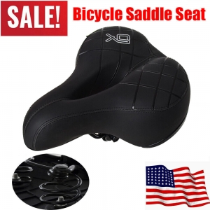New Comfort Wide Big Thicken Bike Bicycle Cruiser Sporty Soft Saddle Seat Black Review