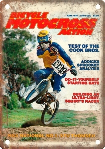 1978 Bicycle Motocross Action Magazine  12″ x 9″ Reproduction Metal Sign B518 Review