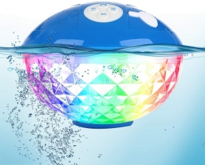 Bluetooth Speakers with Colorful Lights, Portable Speaker IPX7 Waterproof  Review
