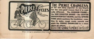1902 Pierce Arrow Bicycle Original ad from Leslie’s Monthly – The Chainless Review