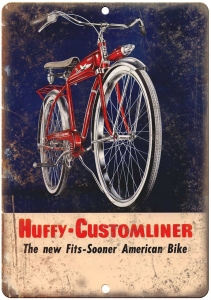 1955 Huffy Bicycle Ad Customliner Bike – 10″ x 7″ Retro Look Metal Sign B123 Review
