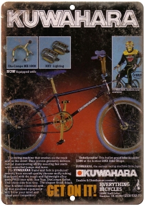 BMX Kuwahara Racing Bicycle Motocross 10″ x 7″ reproduction metal sign B141 Review