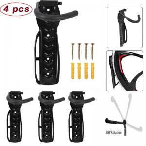 4PC Bicycle Cycling Wall Mount Hook Hanger Garage Storage Holder Rack Bike Stand Review