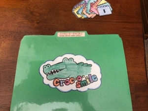 Croc-o-Smile learning number words  Math Centers File Folder Games 1st grade Review