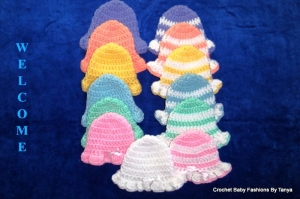 L@@K! DARLING “RUFFLE BABY HATS (SOLID & STRIPE)”-HAND CROC- PREEMIE,0-3,3-6 MOS Review