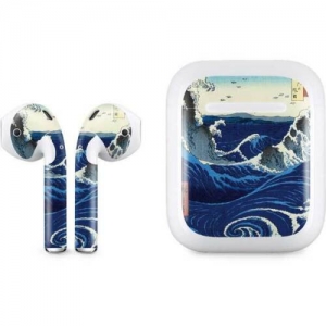 Hiroshige Apple AirPods Skin – View of the Naruto whirlpools at Awa Review