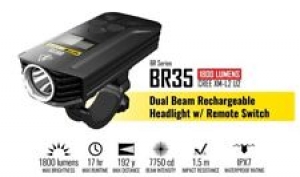Nitecore BR35 Beam Light Bicycle 1800 Lumen LED Bike USB Rechargeable Headlight Review